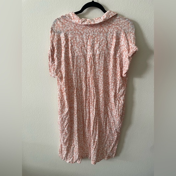 Lost and wander gauze Pick me in the desert pink and white floral tunic blouse - Picture 5 of 5